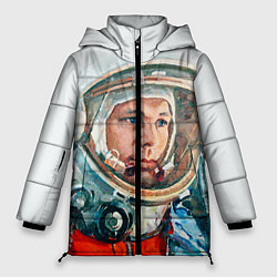 Куртка зимняя женская Гагарин в полете, цвет: 3D-светло-серый