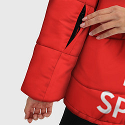 Куртка зимняя женская Keep Calm & Love Volleyball, цвет: 3D-красный — фото 2