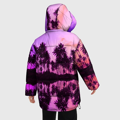 Женская зимняя куртка Hawaii dream / 3D-Черный – фото 4