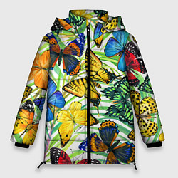 Женская зимняя куртка Тропические бабочки