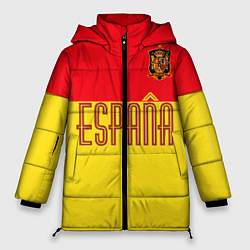 Куртка зимняя женская Сборная Испании: Евро 2016, цвет: 3D-черный