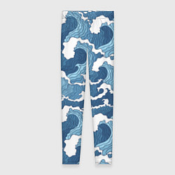 Леггинсы женские Морские волны графика, цвет: 3D-принт