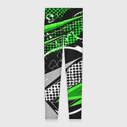 Леггинсы женские Black and green corners, цвет: 3D-принт