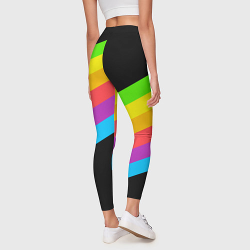 Женские легинсы НЕОНОВЫЕ ЛИНИИ / 3D-принт – фото 4