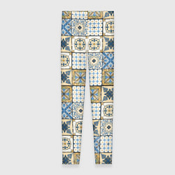 Леггинсы женские Плитка, орнамент, узор, цвет: 3D-принт