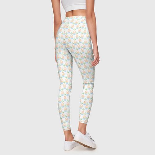 Женские легинсы Четыре элемента паттерн текстура / 3D-принт – фото 4