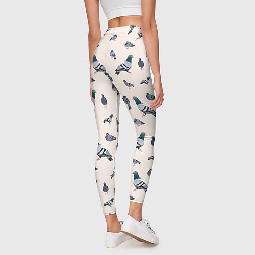 Женские легинсы Голуби / 3D-принт – фото 4