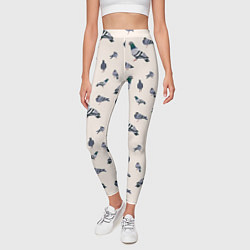 Леггинсы женские Голуби, цвет: 3D-принт — фото 2