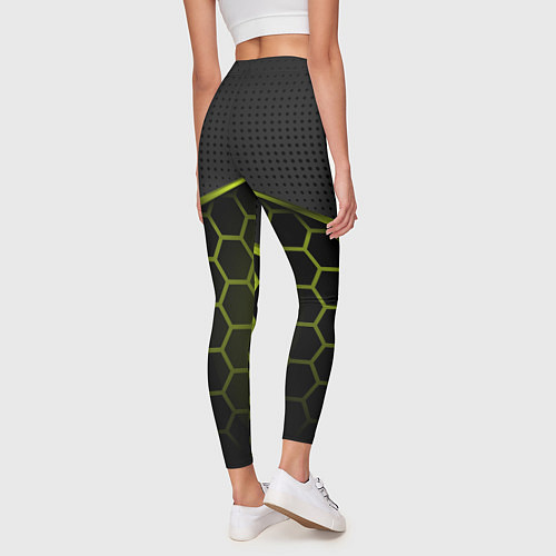 Женские легинсы 3D СОТЫ ОБЪЕМНАЯ БРОНЯ / 3D-принт – фото 4