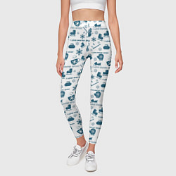 Леггинсы женские Зимние виды спорта, цвет: 3D-принт — фото 2