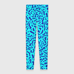 Леггинсы женские Неоновые синие узоры, цвет: 3D-принт