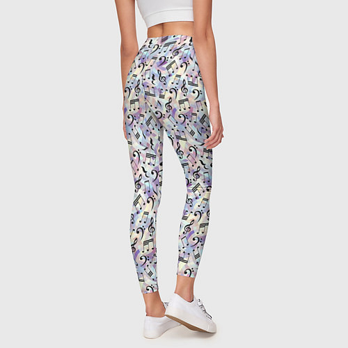 Женские легинсы Музыкальные Ноты / 3D-принт – фото 4