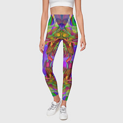 Леггинсы женские Психоделика Абстракция, цвет: 3D-принт — фото 2