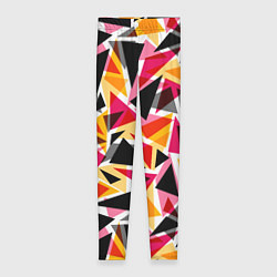 Леггинсы женские Разноцветные треугольники, цвет: 3D-принт