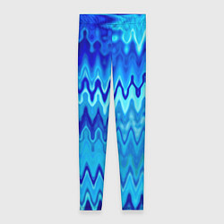 Леггинсы женские Синий-голубой абстрактный узор, цвет: 3D-принт