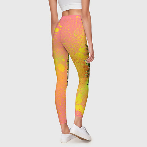 Женские легинсы Гитара и подсолнухи / 3D-принт – фото 4