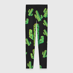 Леггинсы женские Cactus Time - Веселые кактусы, цвет: 3D-принт