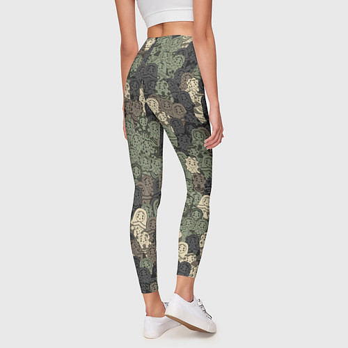Женские легинсы Камуфляж из матрёшек / 3D-принт – фото 4