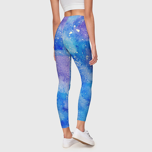Женские легинсы Акварельные разводы и брызги красок / 3D-принт – фото 4