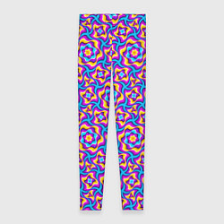 Леггинсы женские Красочный фон с цветами, цвет: 3D-принт
