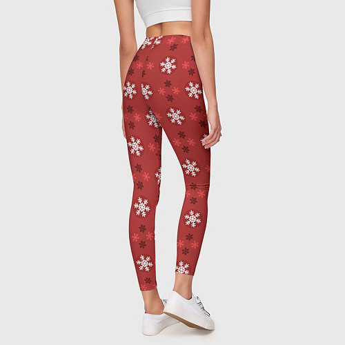 Женские легинсы Snowflakes / 3D-принт – фото 4