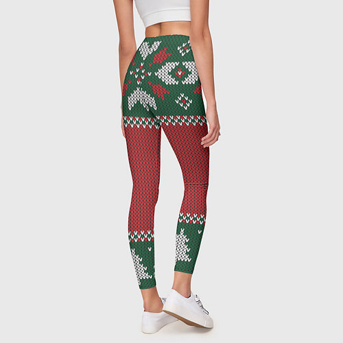 Женские легинсы Knitted Christmas Pattern / 3D-принт – фото 4