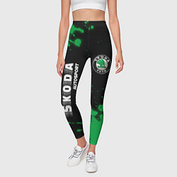 Леггинсы женские SKODA Skoda Autosport Брызги, цвет: 3D-принт — фото 2