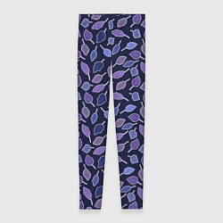 Леггинсы женские Фиолетовые листья Мистика, цвет: 3D-принт