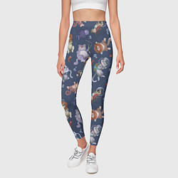 Леггинсы женские Морские Котики: Цветное, цвет: 3D-принт — фото 2