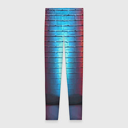 Леггинсы женские Кирпичная стена Неон, цвет: 3D-принт