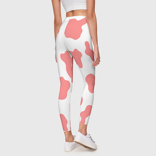 Женские легинсы Розовая корова / 3D-принт – фото 4