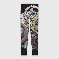 Леггинсы женские Mechanism of gears in Steampunk style, цвет: 3D-принт