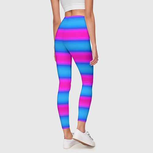 Женские легинсы Striped pattern яркий неоновый полосатый узор / 3D-принт – фото 4