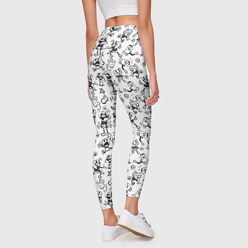 Женские легинсы Паттерн Cuphead the delicious last course / 3D-принт – фото 4