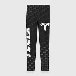 Женские легинсы Tesla карбоновый фон