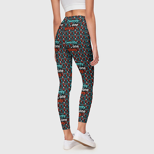 Женские легинсы Multicolored masks / 3D-принт – фото 4