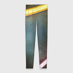 Женские легинсы Абстрактная тёмная поверхность и неоновые фонари
