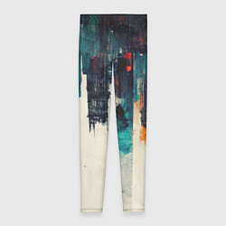 Леггинсы женские Красочные полосы в стиле гранж, цвет: 3D-принт