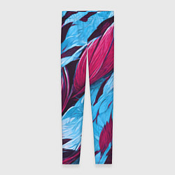 Леггинсы женские Яркие экзотические перья, цвет: 3D-принт