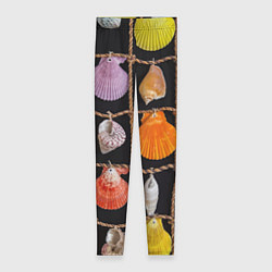 Леггинсы женские Панно из ракушек и верёвок, цвет: 3D-принт