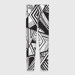 Женские легинсы Черно белый узор