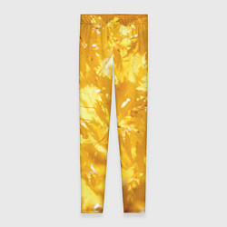 Леггинсы женские Золотые листья на ветках, цвет: 3D-принт