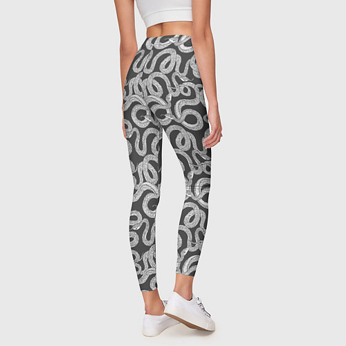 Женские легинсы Змея с языком / 3D-принт – фото 4