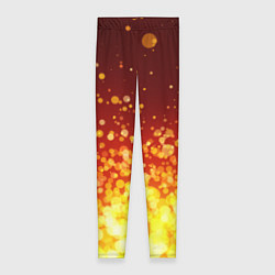 Леггинсы женские Огненные блёстки, цвет: 3D-принт