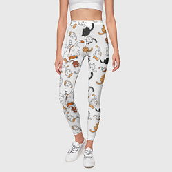Леггинсы женские Вечеринка кошек, цвет: 3D-принт — фото 2