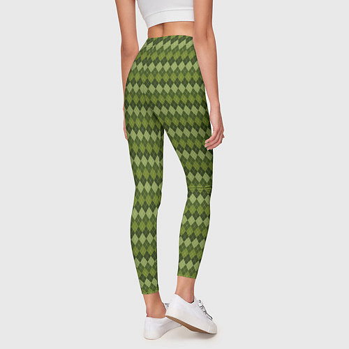 Женские легинсы Милитари ромб с полоской / 3D-принт – фото 4
