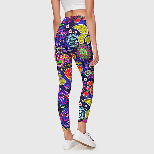 Женские легинсы Multicolored floral patterns / 3D-принт – фото 4