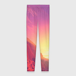Леггинсы женские Firewatch - Солнечный закат посреди гор, цвет: 3D-принт