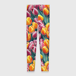 Леггинсы женские Роскошные тюльпаны, цвет: 3D-принт