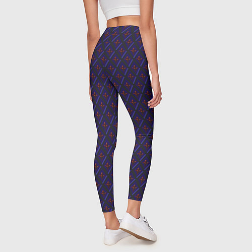 Женские легинсы Синие ромбы / 3D-принт – фото 4